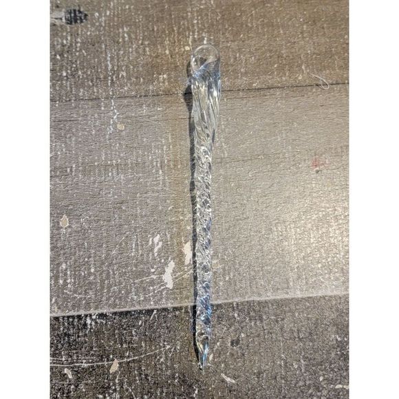 Clear icicle long ornament Xmas decor - Picture 1 of 4
